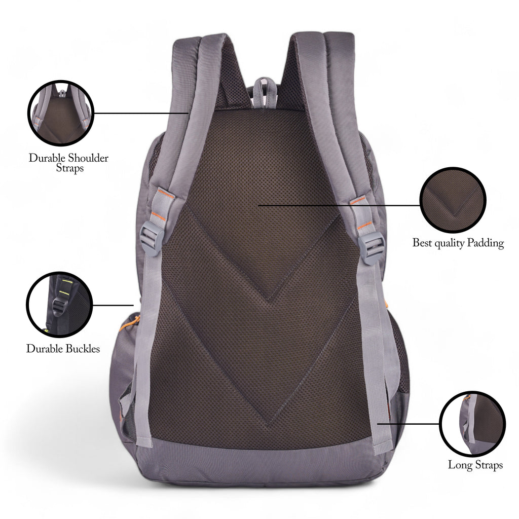 REGULAR BACK PACK TOUCH-19"(37 LTR) GREY