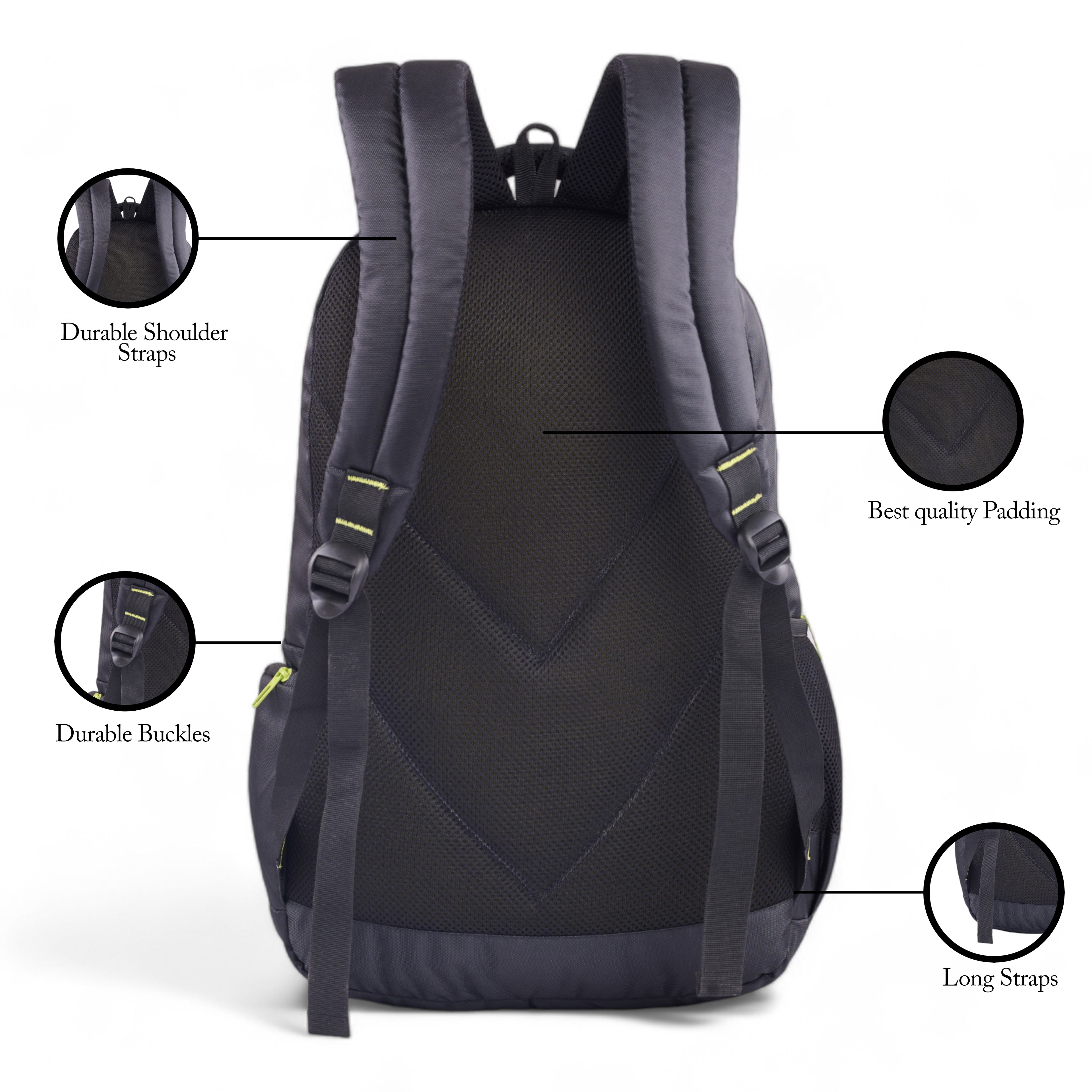 REGULAR BACK PACK TOUCH-19"(37 LTR) BLACK