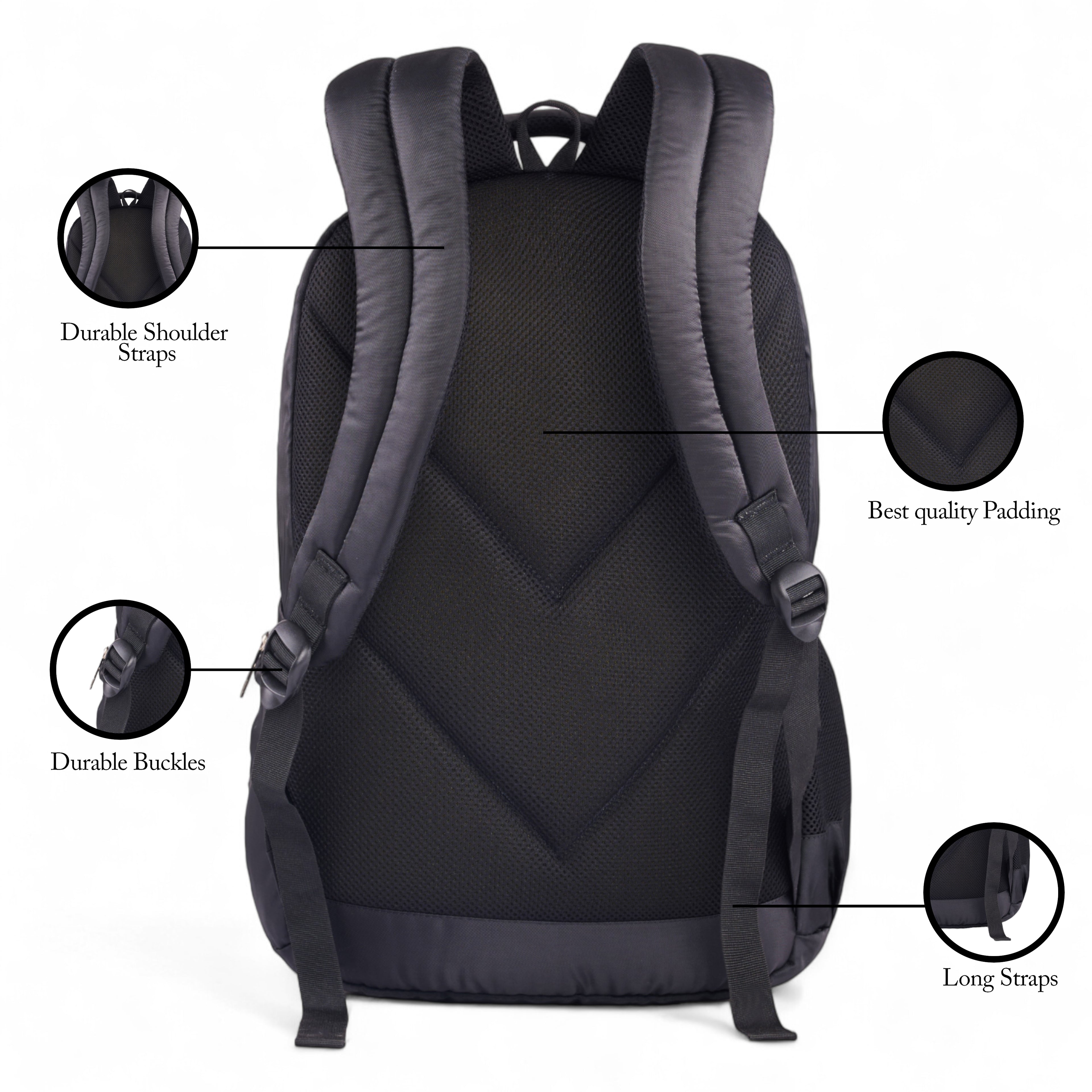 REGULAR BACK PACK FLOW-19"(35 LTR) BLACK