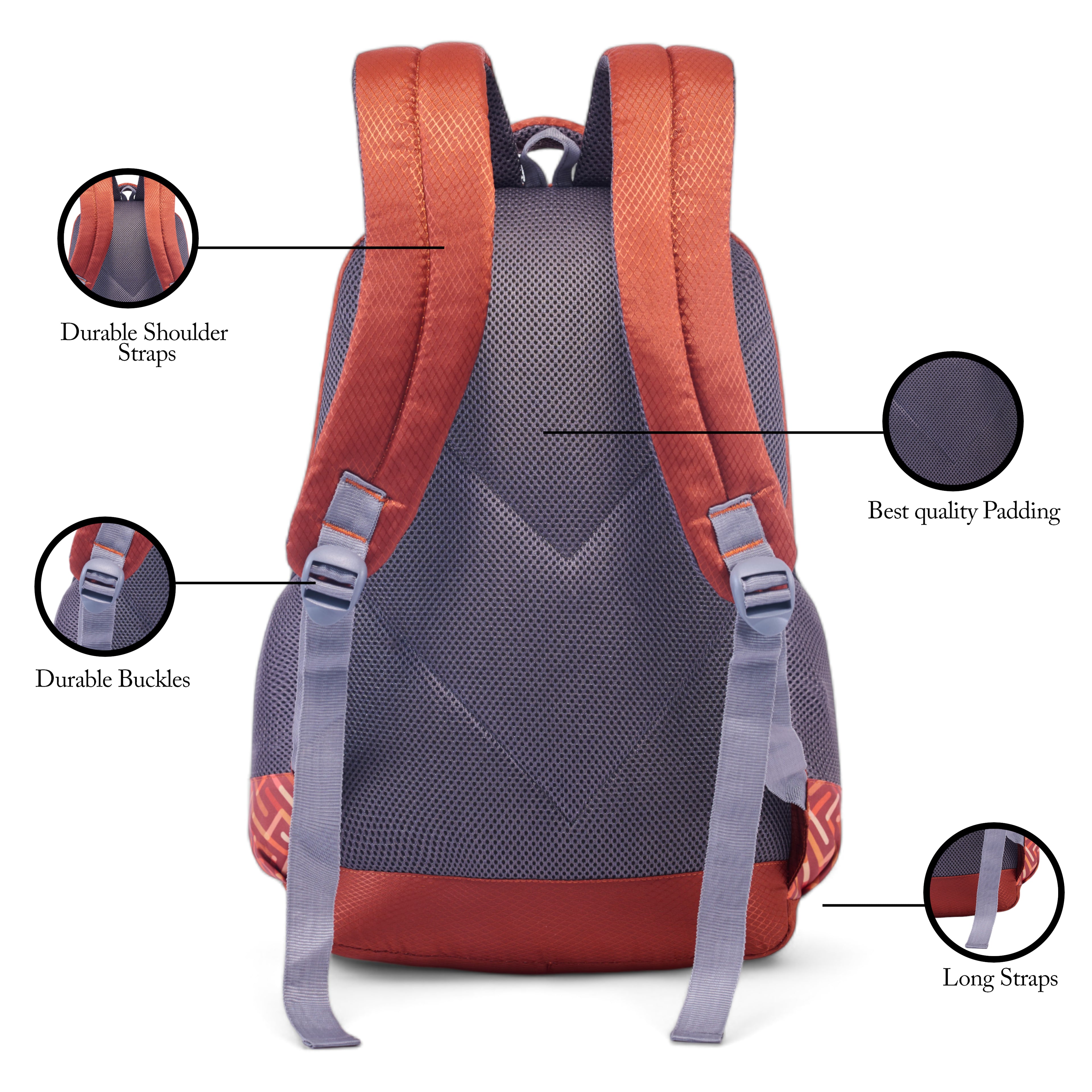 REGULAR BACK PACK SQUARE-19"(23 LTR) PANTONE ORANGE