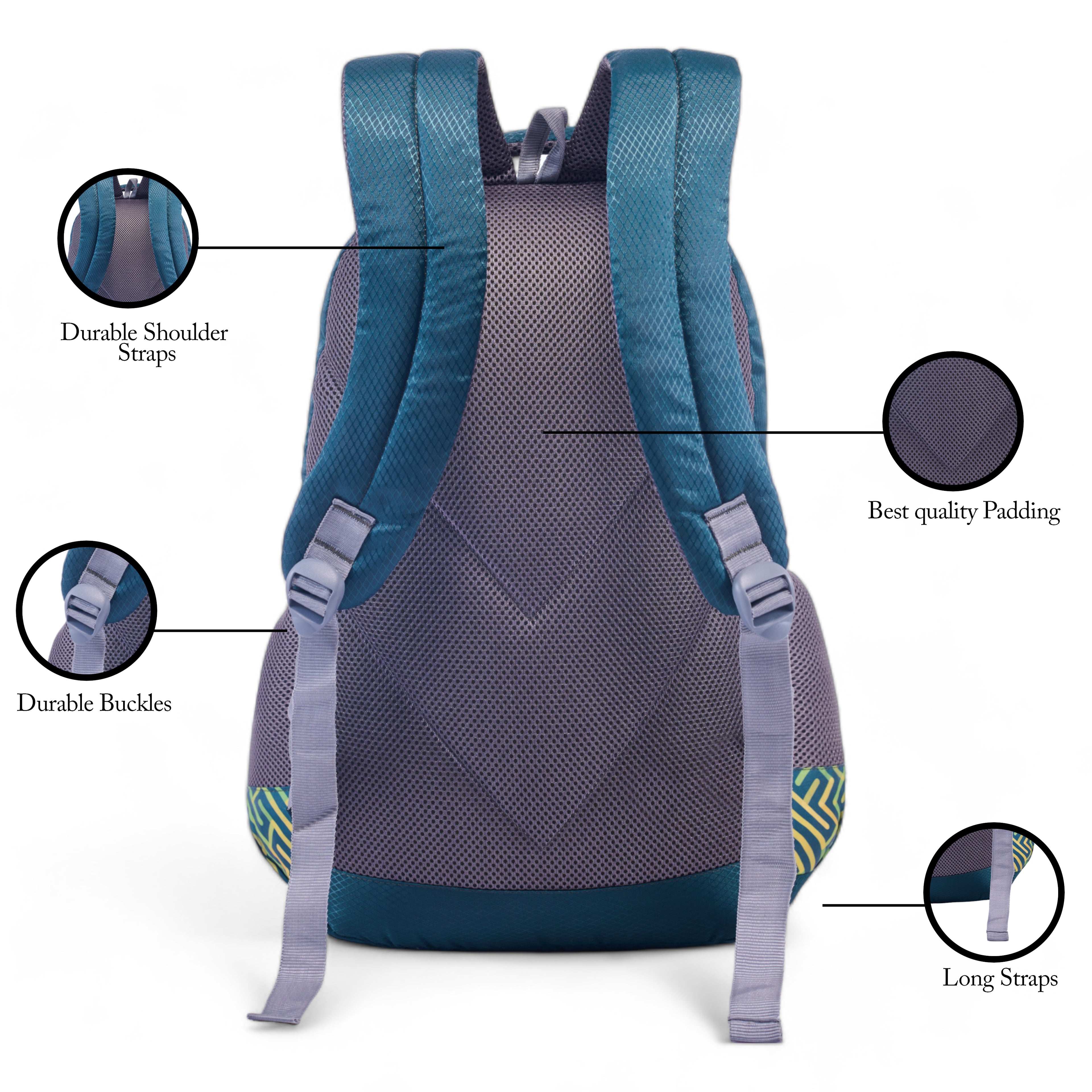 REGULAR BACK PACK SQUARE-19"(23 LTR) PANTONE GREEN