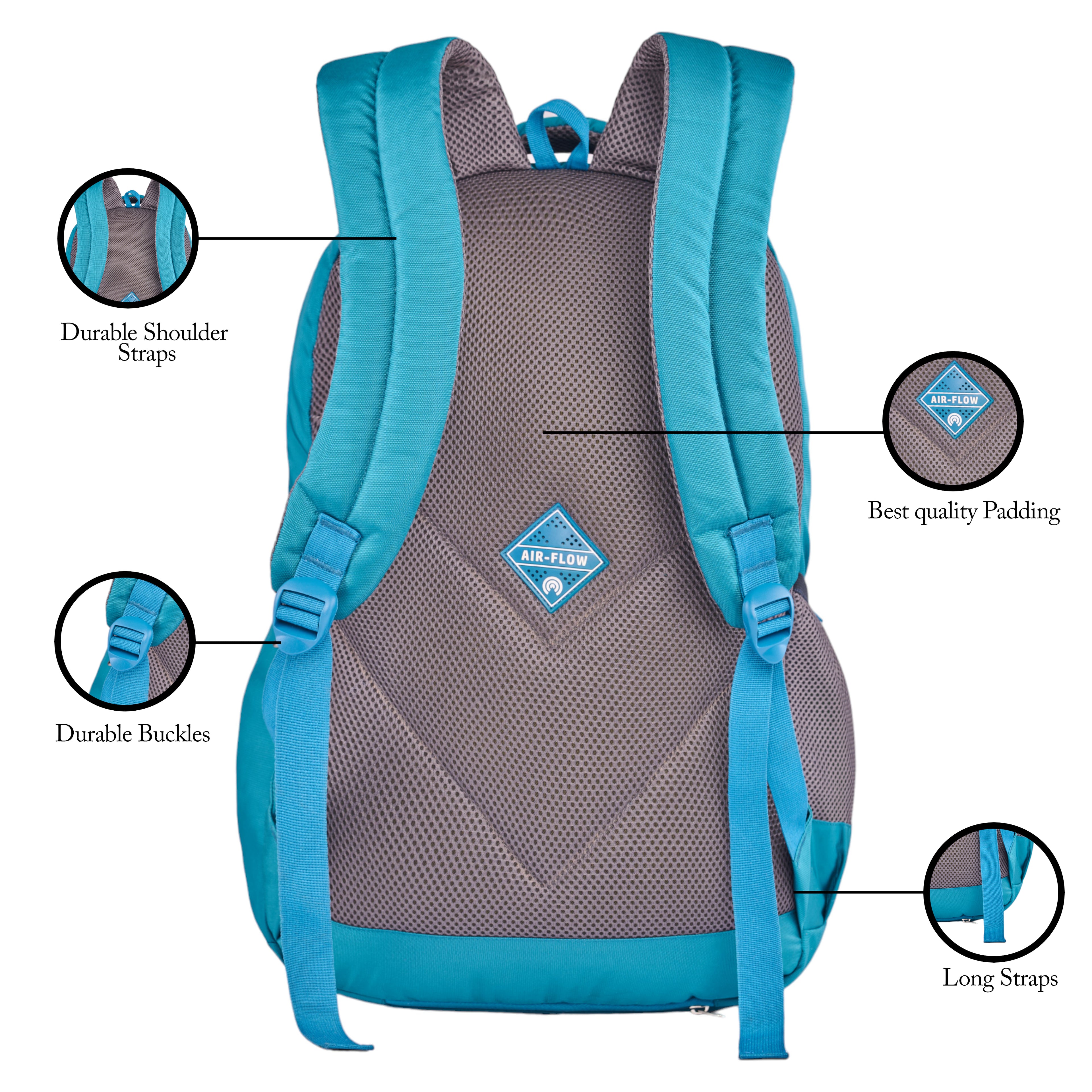 REGULAR BACK PACK OPENSKY-19"(35 LTR) TURQUISE