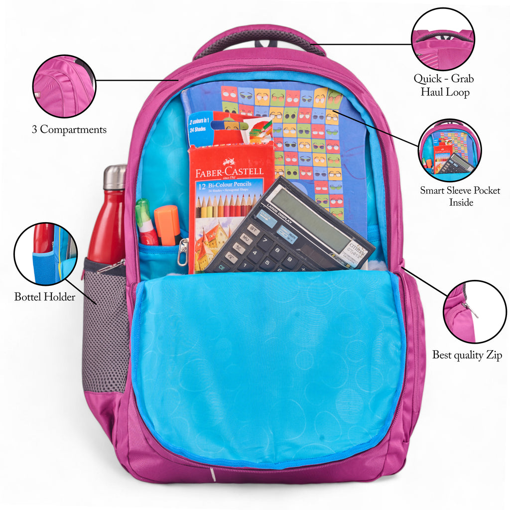 REGULAR BACK  PACK OPENSKY-19"(35 LTR) MAGENTA