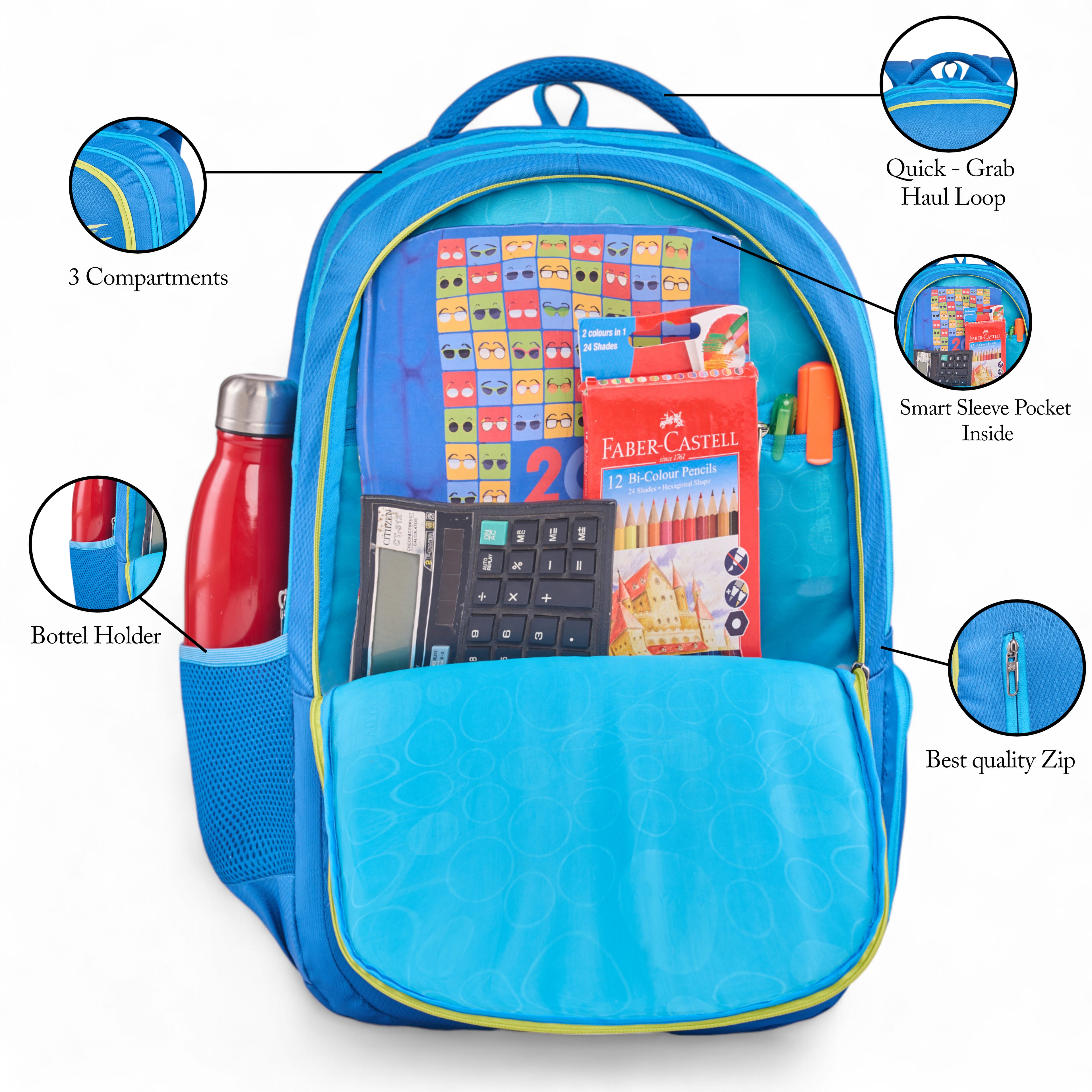 REGULAR BACK PACK MAGIC-19"(34 LTR) ROYAL BLUE