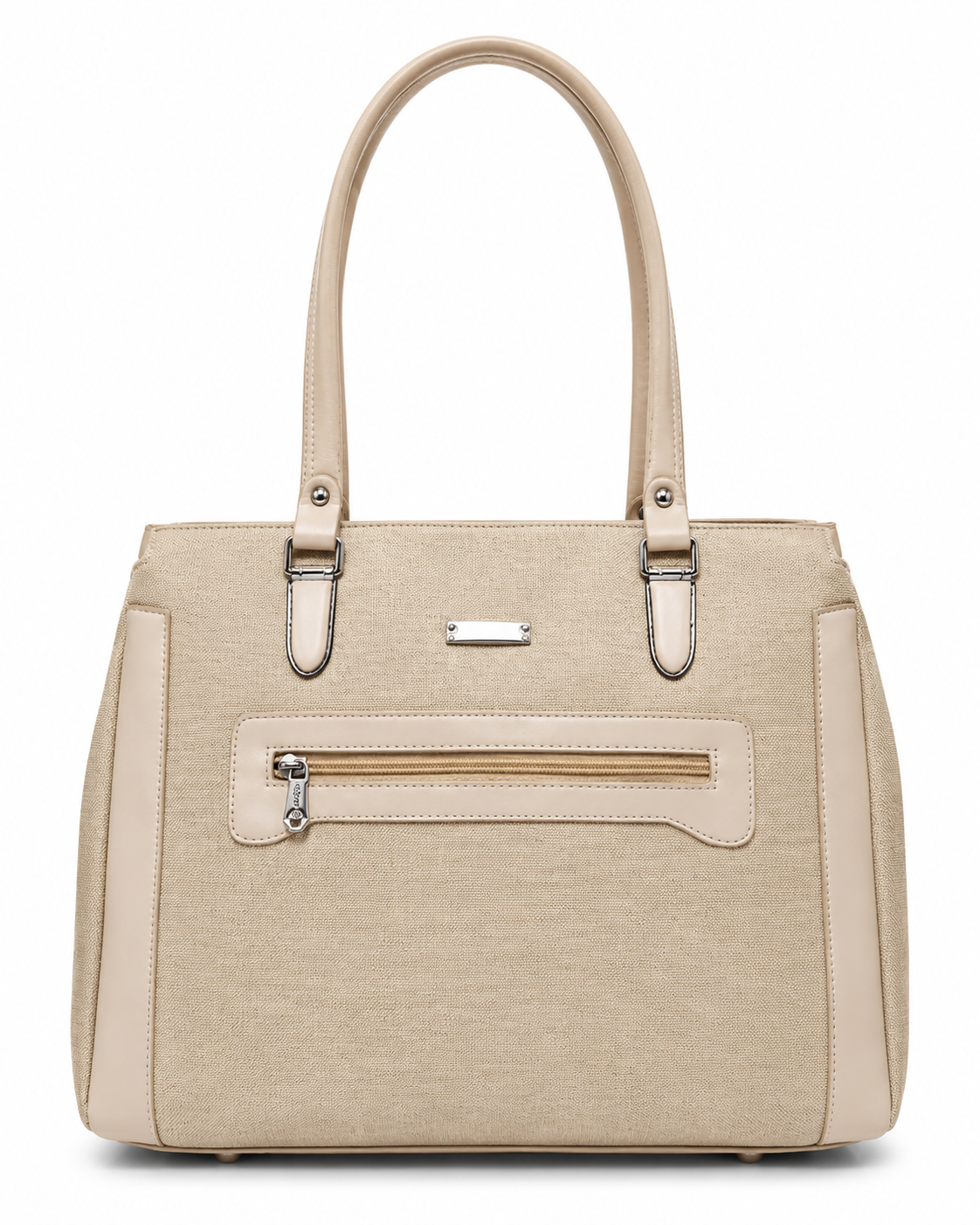 Mahira Cream ladies handbag - front view