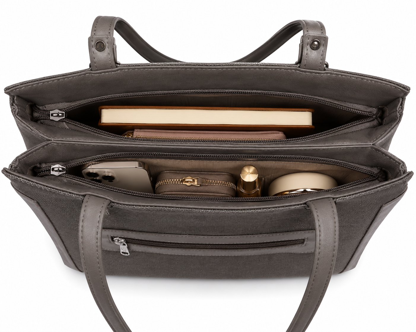Mahira Grey ladies handbag - interior view
