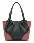 Juhi Dark Green/Pink ladies handbag - front view
