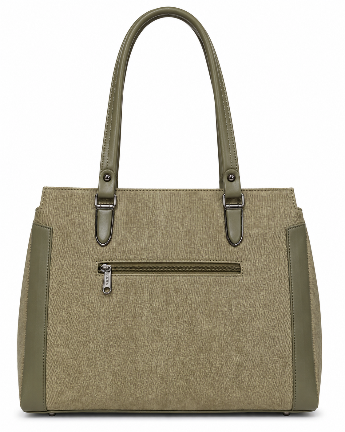 Mahira Olive Green ladies handbag - angle view
