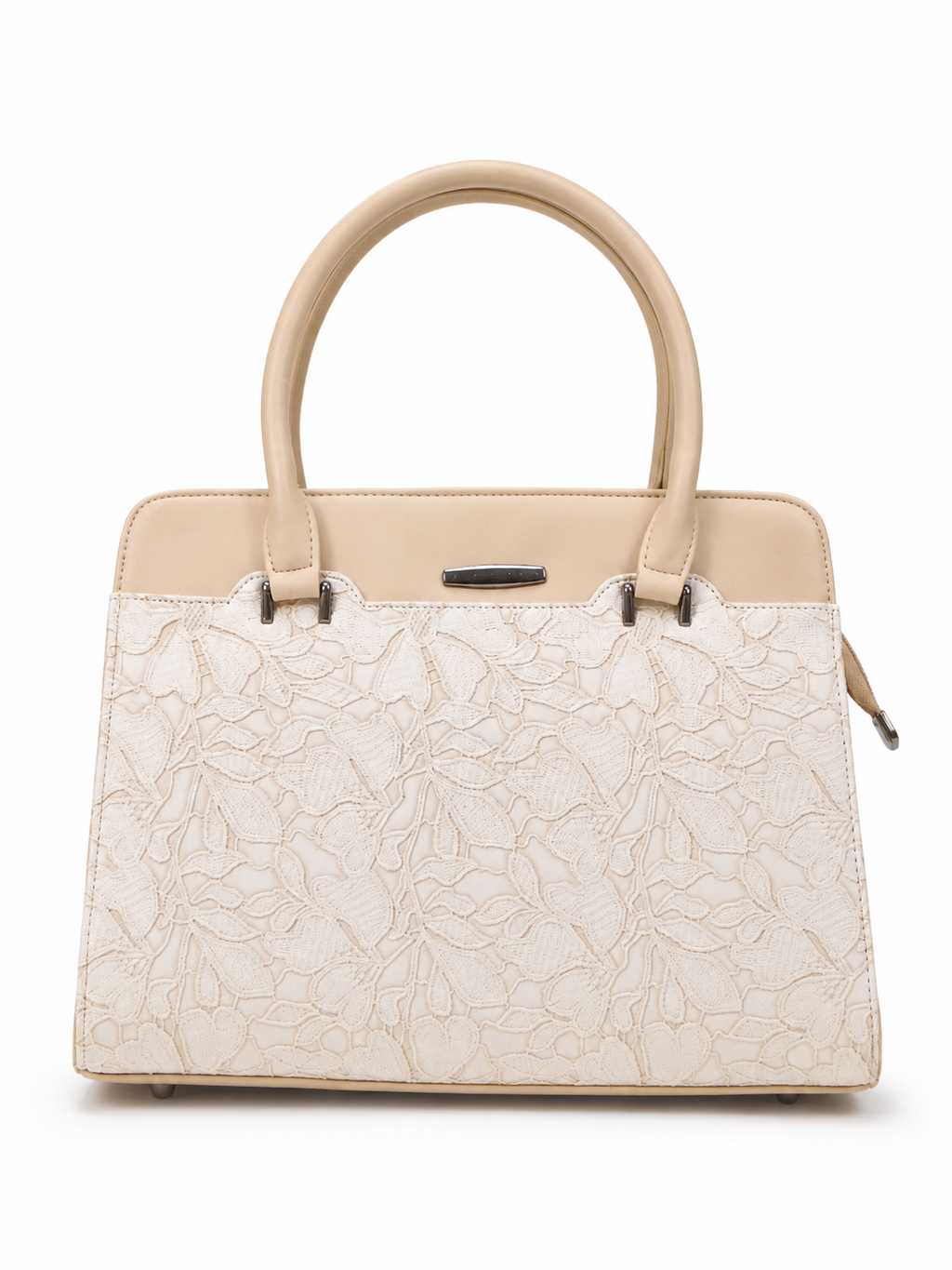 Saanvi Cream ladies handbag - front view