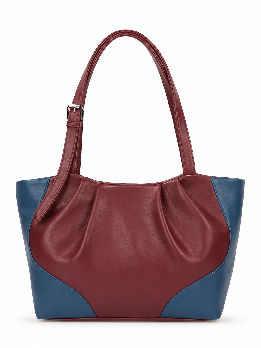 Juhi Magenta/Blue ladies handbag - front view