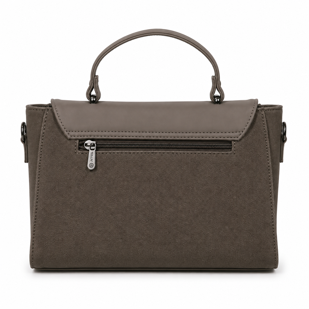 Oishi Grey ladies handbag - angle view