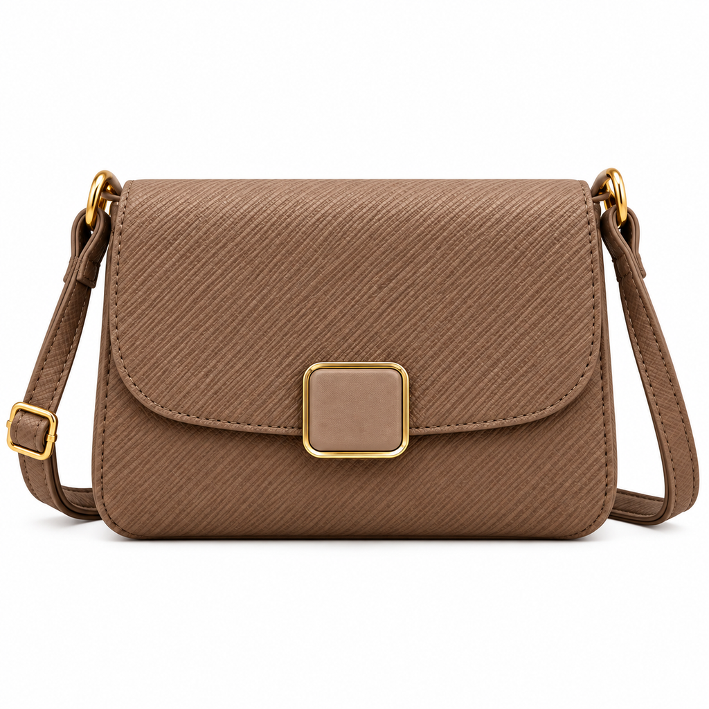 Soumya Sling Handbag in beige, front view