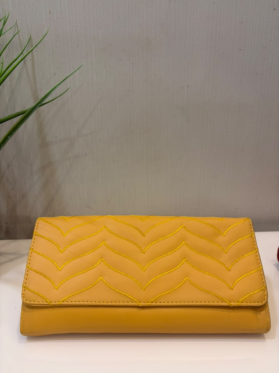Arya PU Purse in Mustard Yellow