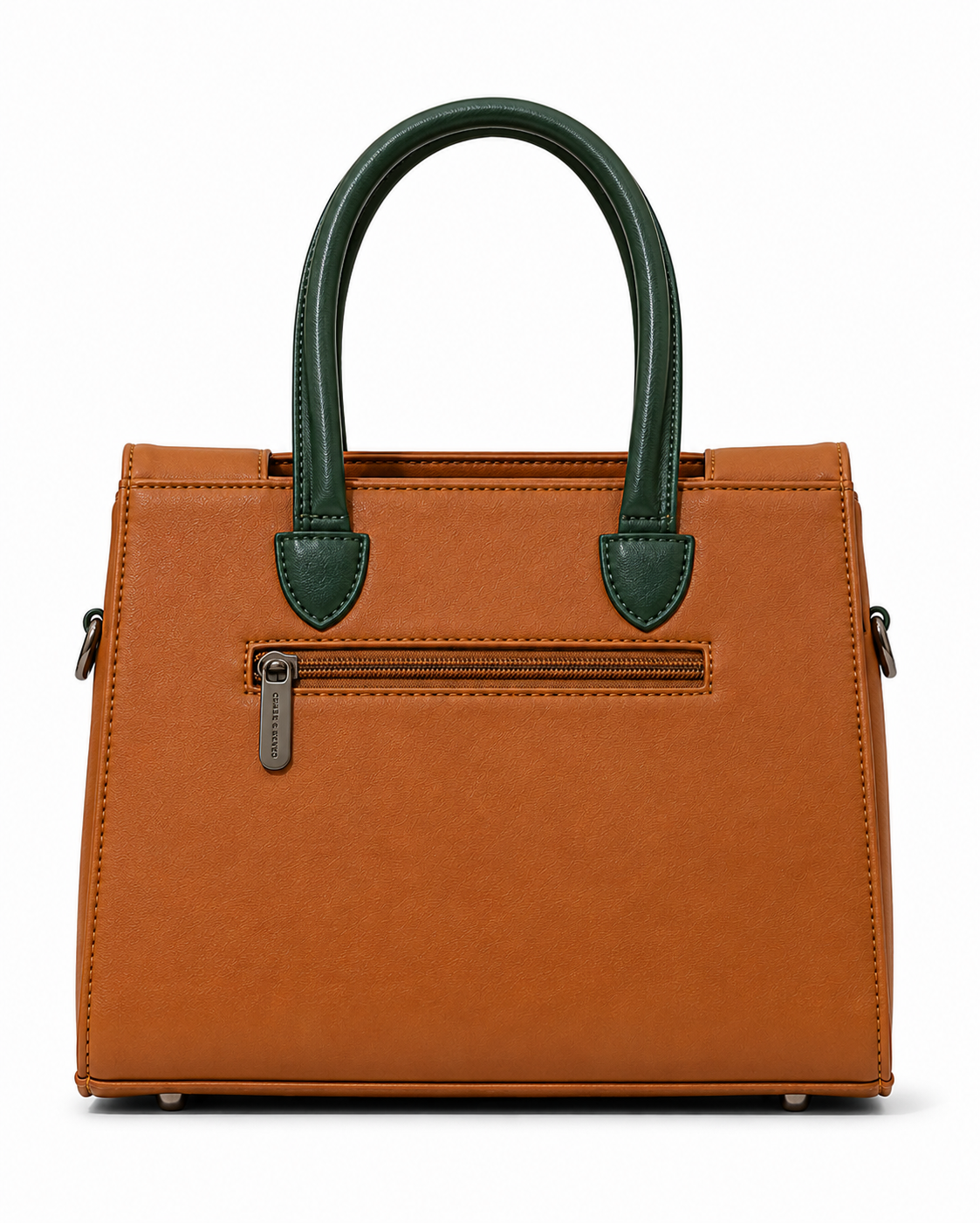 Rashmi Brown/Green ladies handbag - detail view