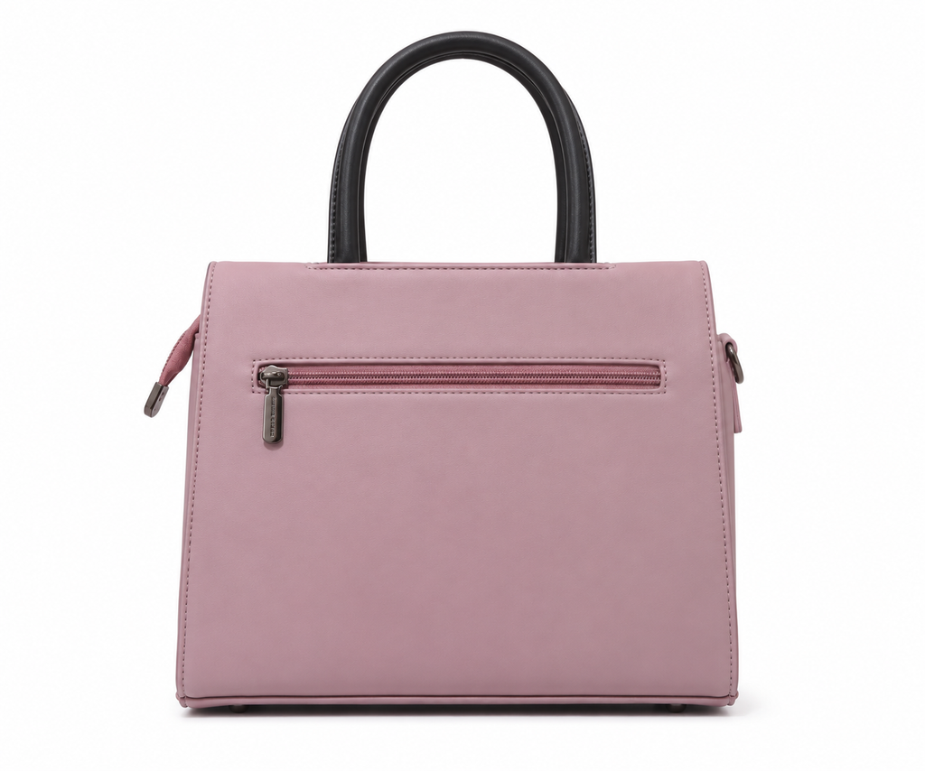 Rashmi Lavender/Black ladies handbag - angle view