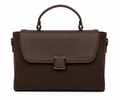 Oishi Dark Brown ladies handbag - front view
