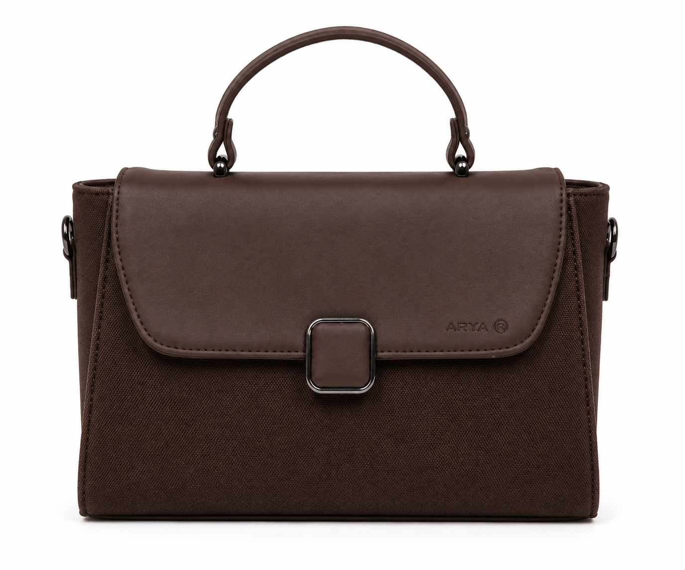 Oishi Dark Brown ladies handbag - front view