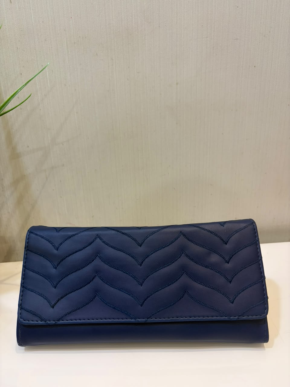 Arya PU Purse in Navy Blue