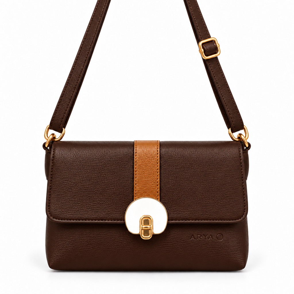 Villa Sling Handbag in brown, alternate view