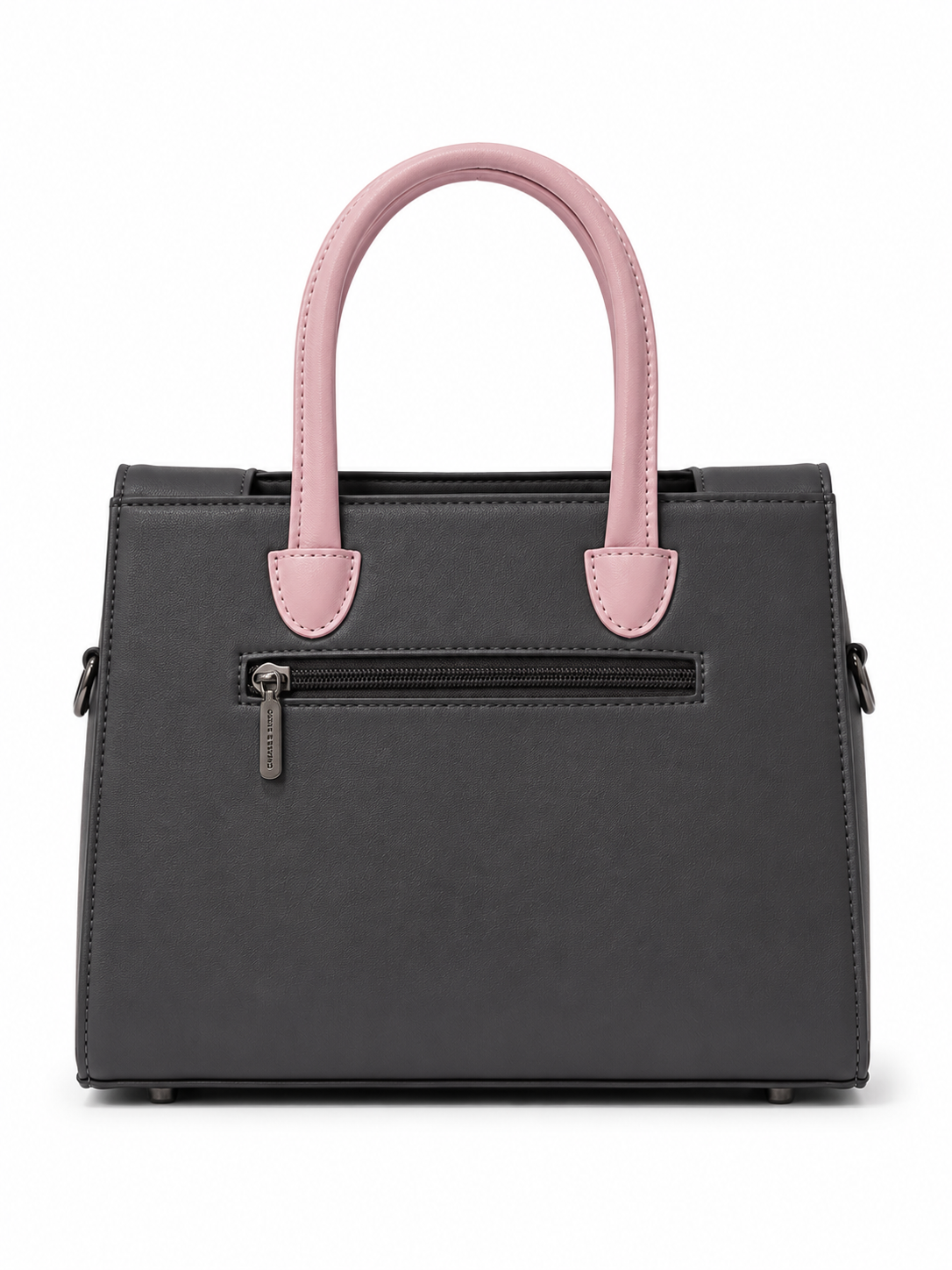 Rashmi Black/Lavender ladies handbag - angle view