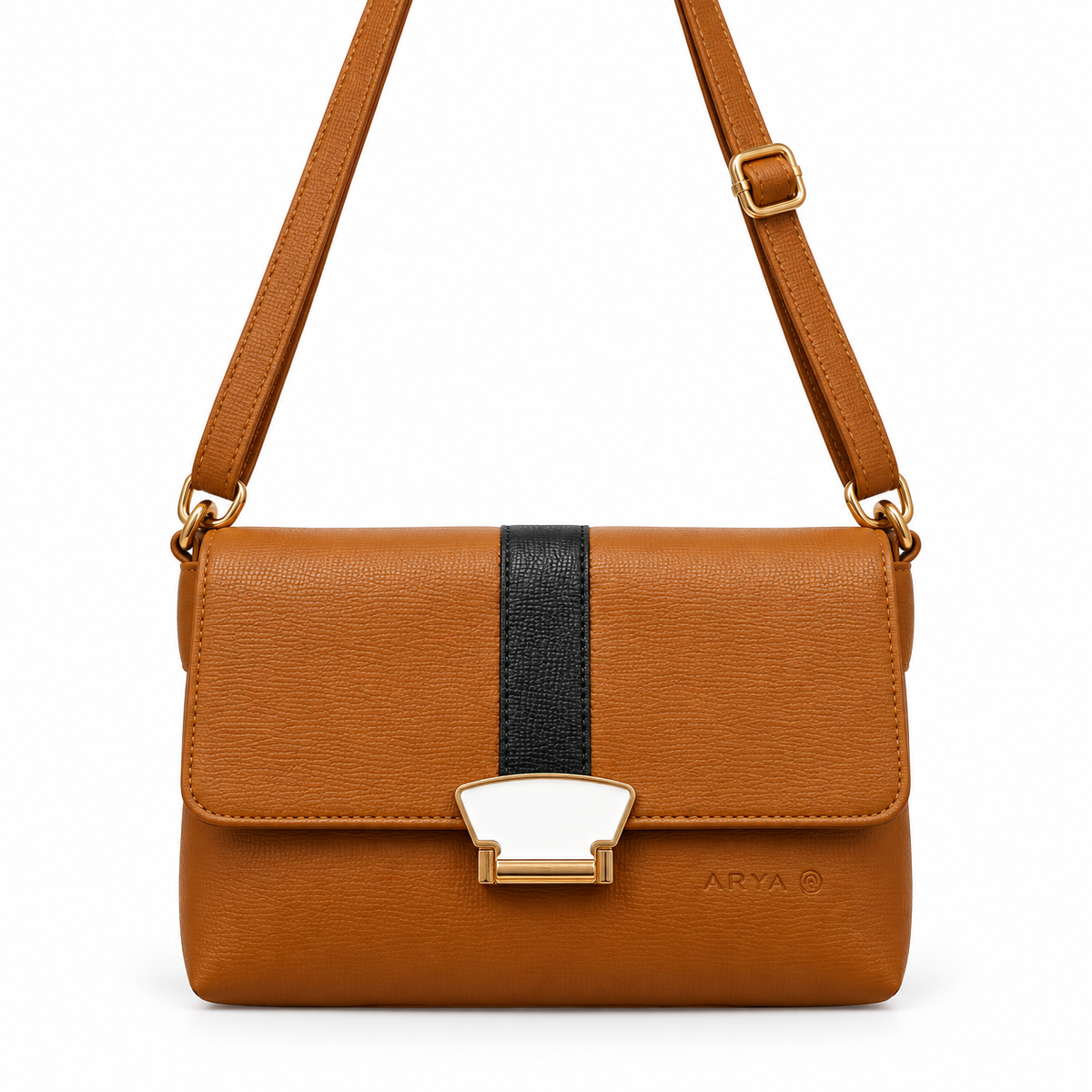 Villa Sling Handbag in tan