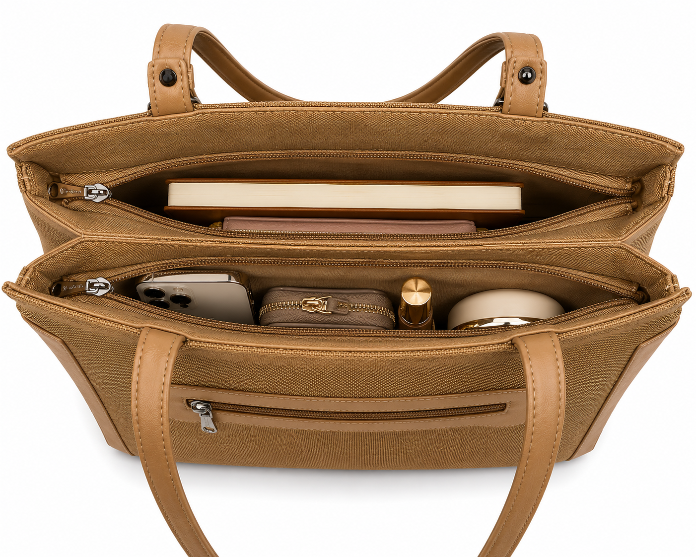 Mahira Khaki ladies handbag - detail view