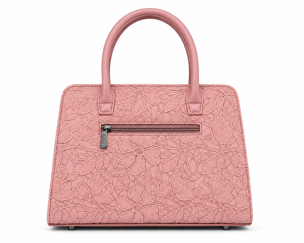 Saanvi Pink ladies handbag - angle view