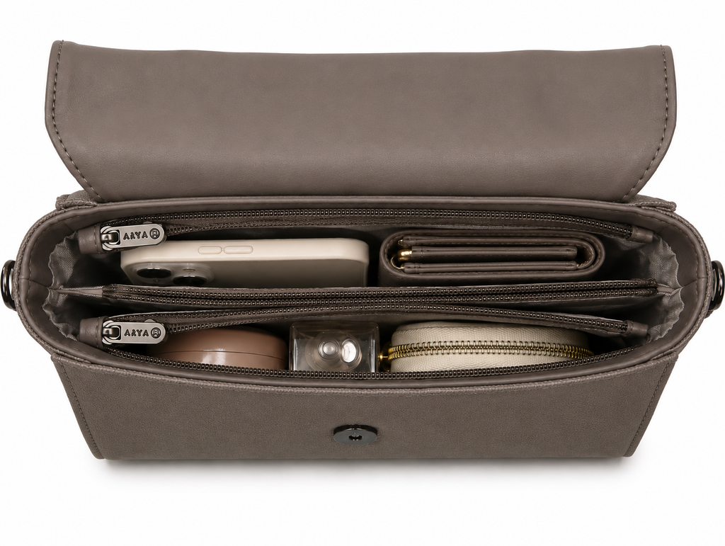 Oishi Grey ladies handbag - detail view