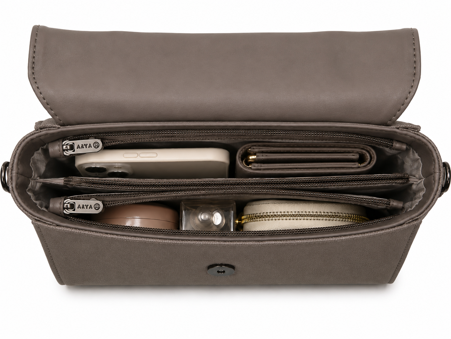 Oishi Grey ladies handbag - detail view