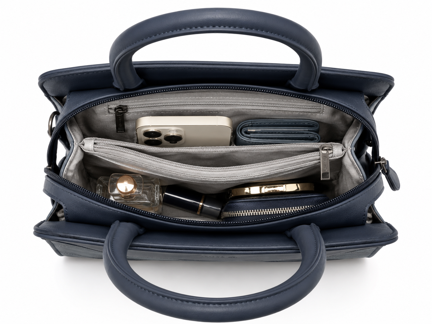 FLBM 181 Blue ladies handbag - detail view