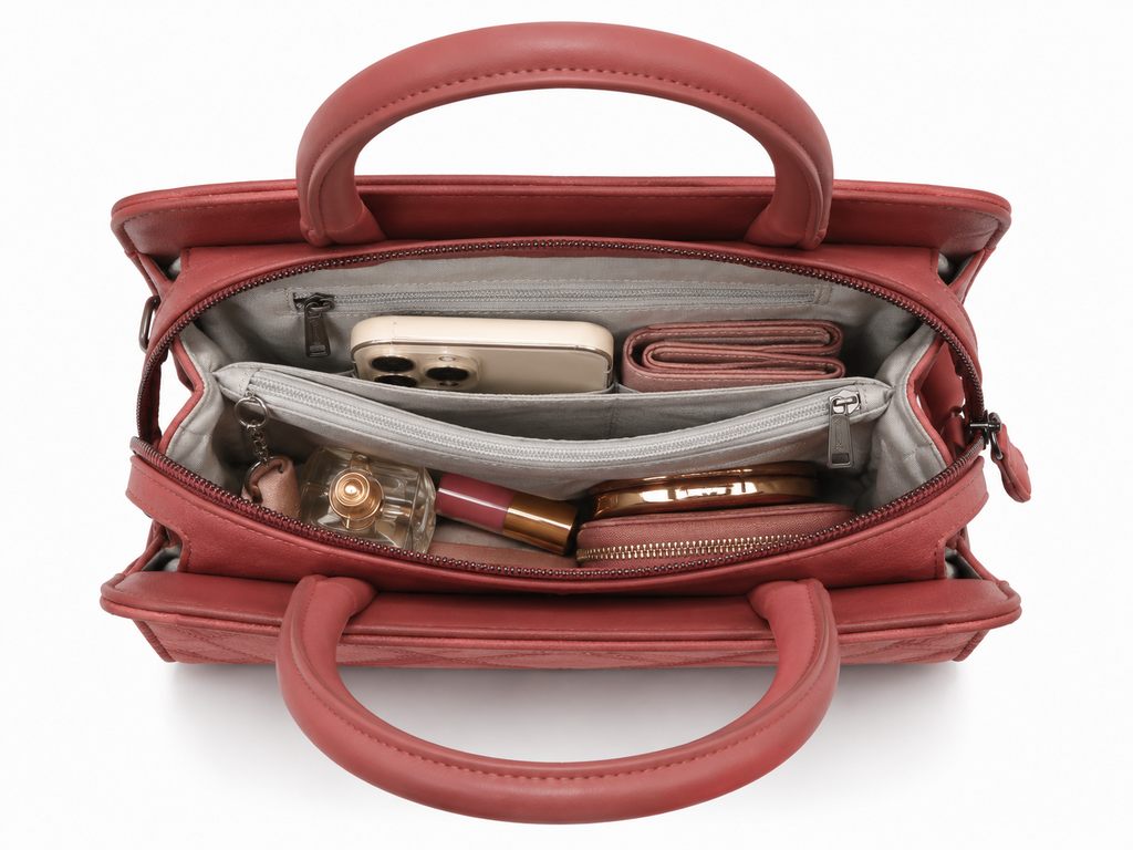 FLBM 181 Pink ladies handbag - detail view