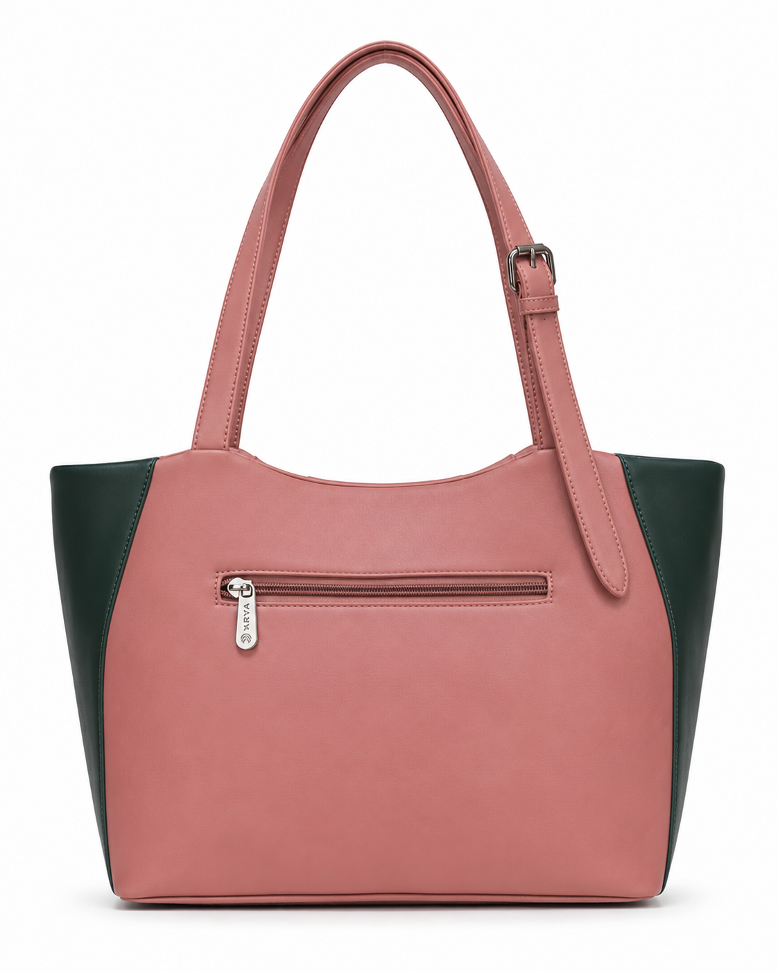 Juhi Pink/Green ladies handbag - angle view