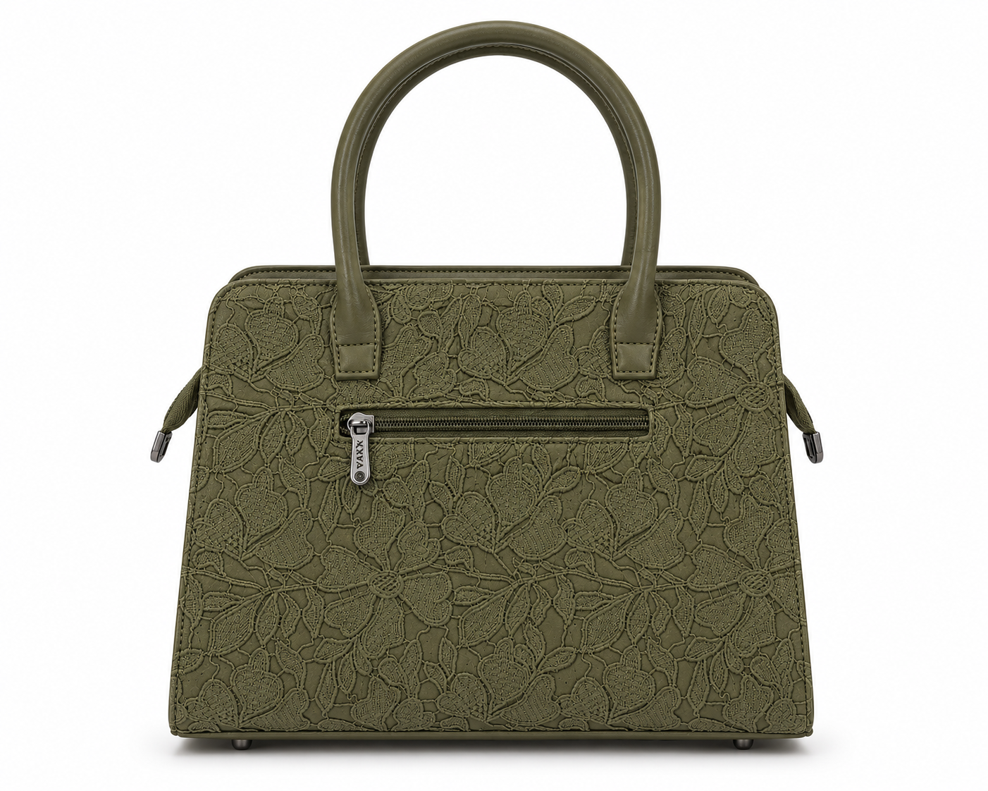 Saanvi Olive Green ladies handbag - angle view