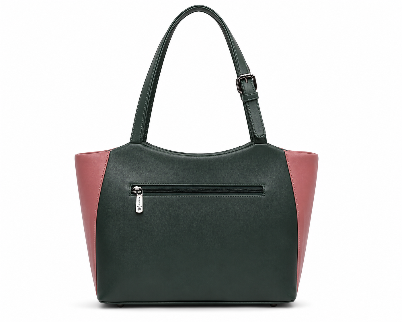 Juhi Dark Green/Pink ladies handbag - angle view