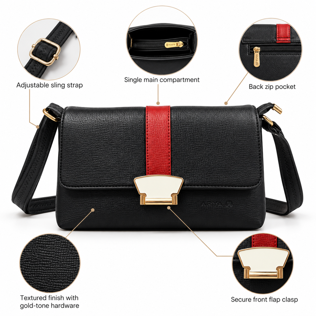 Villa Sling Handbag in black, alternate view