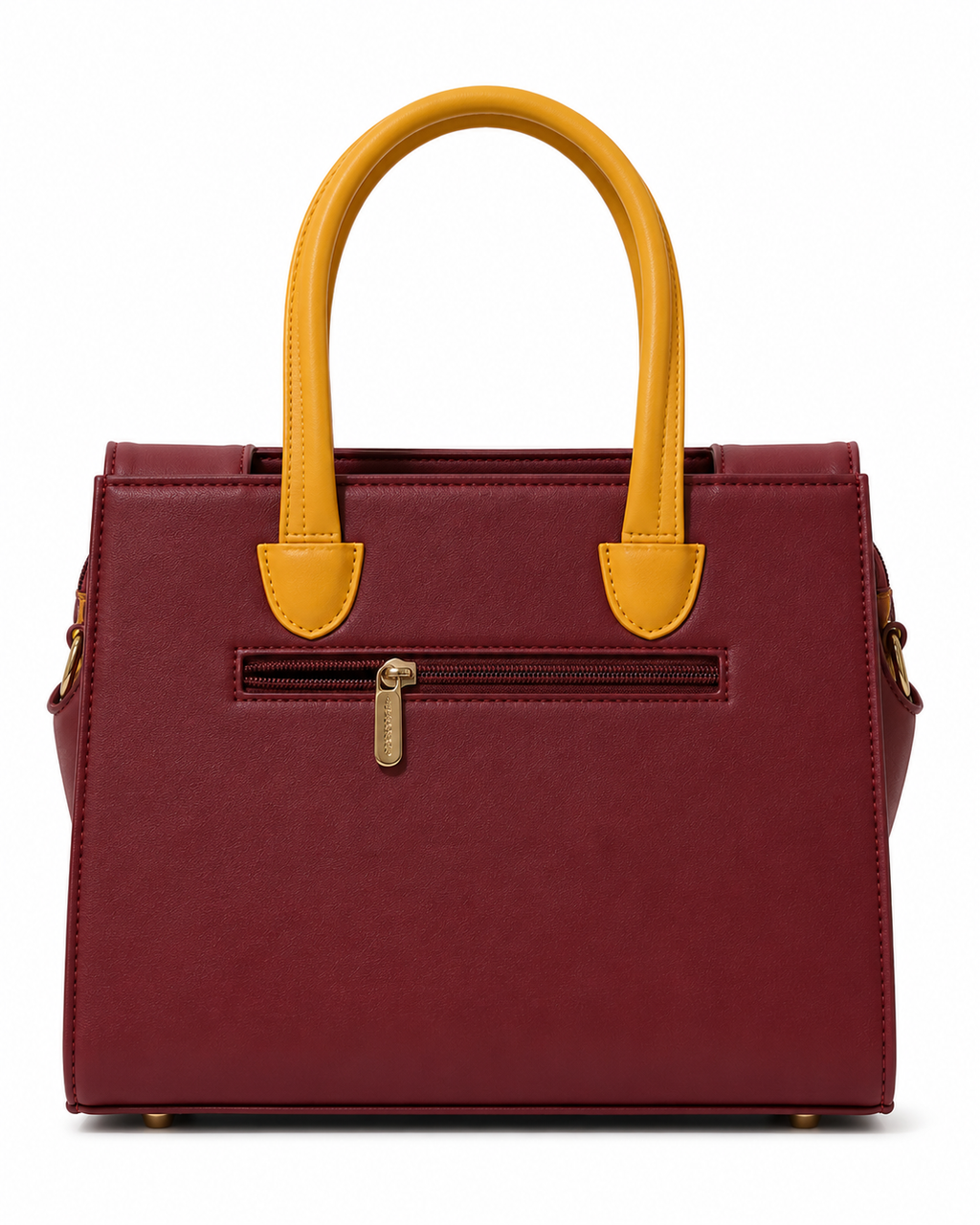 Rashmi Burgundy/Yellow ladies handbag - angle view