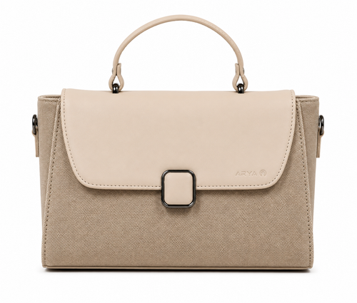 Oishi Cream ladies handbag - front view