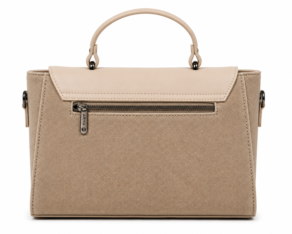 Oishi Cream ladies handbag - angle view