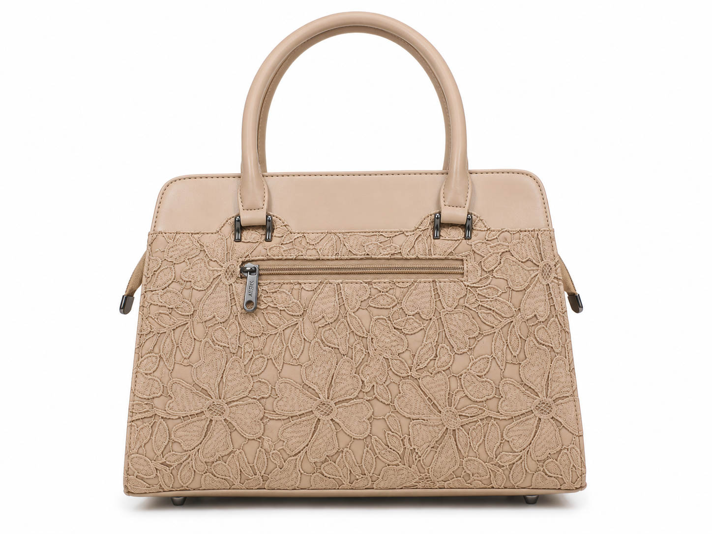 Saanvi Beige ladies handbag - angle view