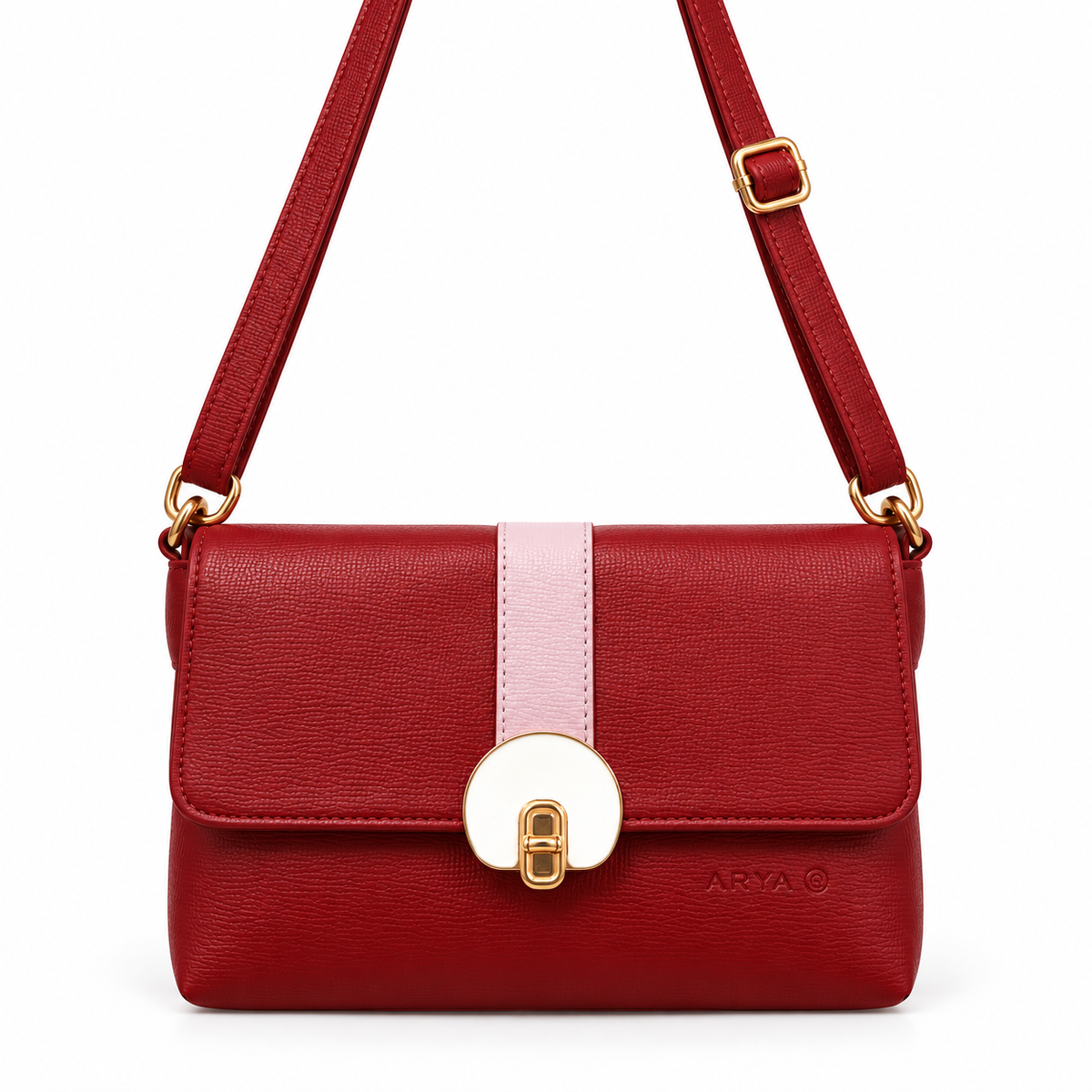 Villa Sling Handbag in red, alternate view