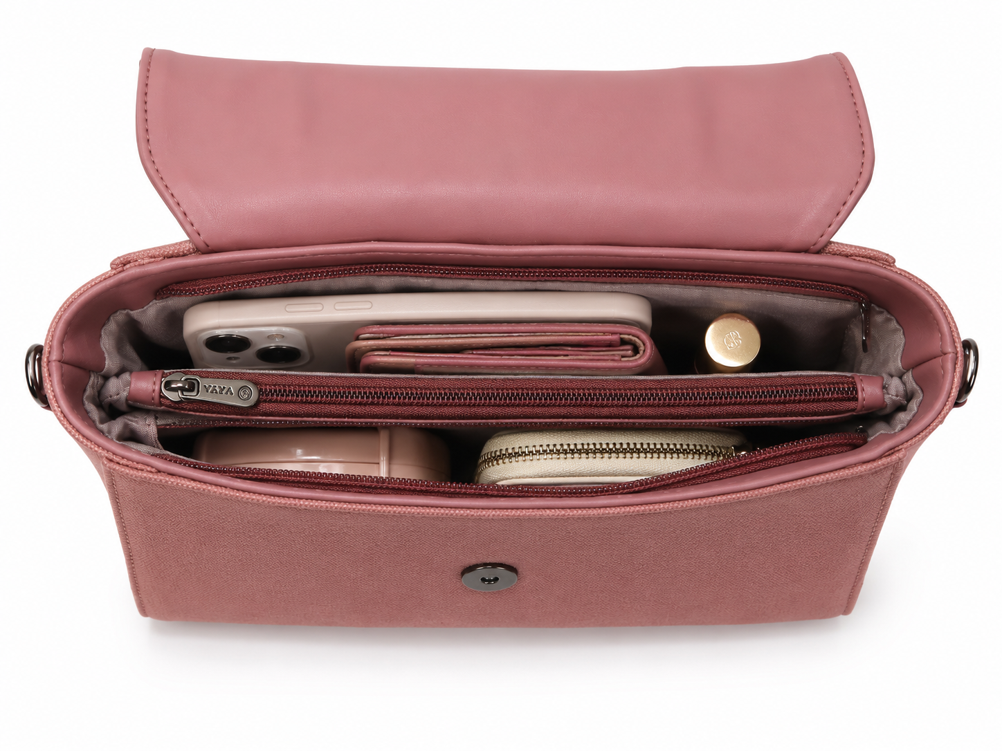 Oishi Dusky Pink ladies handbag - detail view
