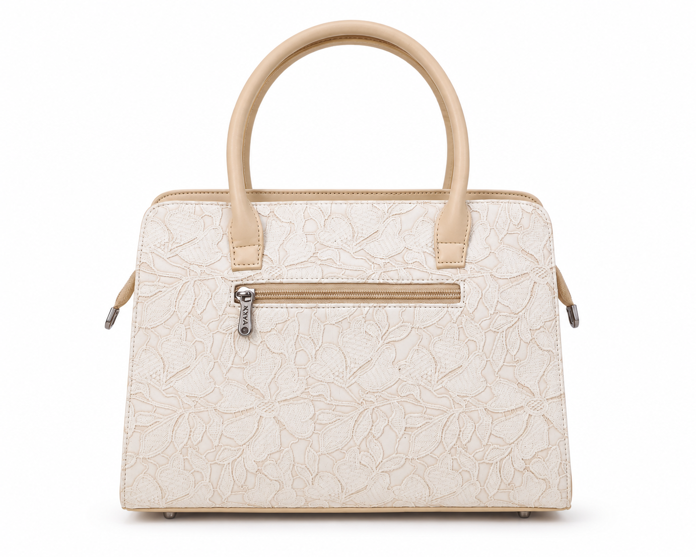 Saanvi Cream ladies handbag - angle view