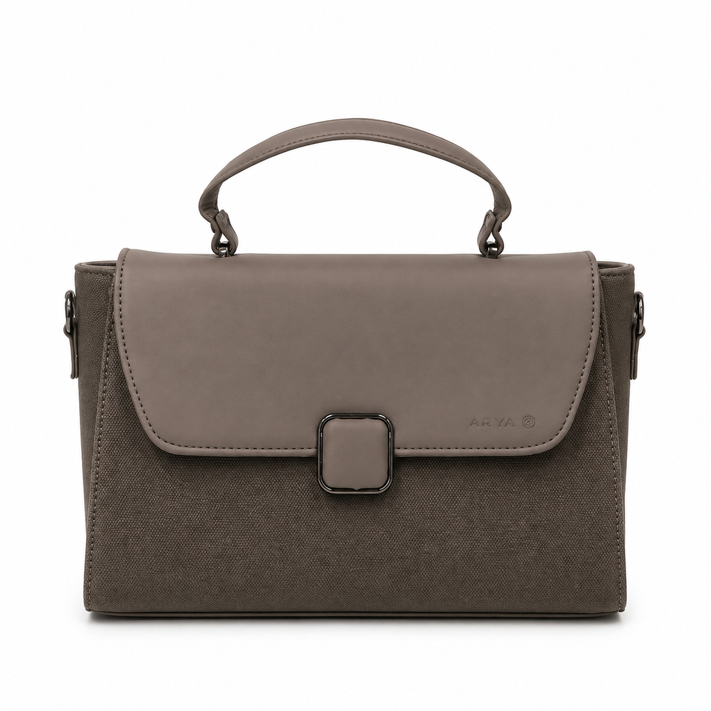 Oishi Grey ladies handbag - front view
