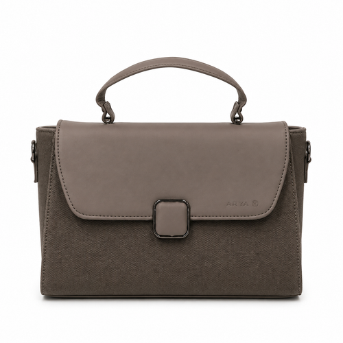Oishi Grey ladies handbag - front view