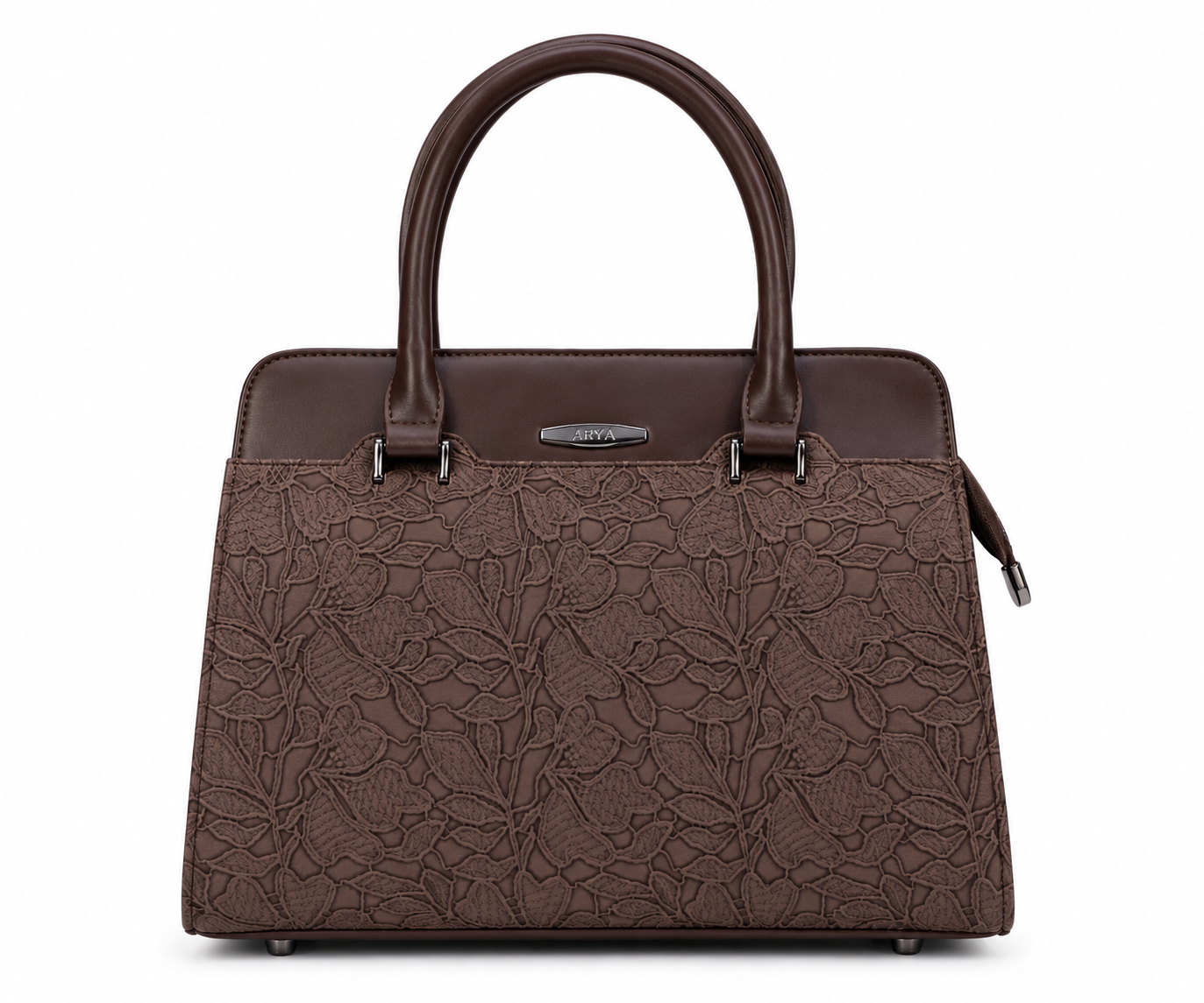 Saanvi Dark Brown ladies handbag - front view