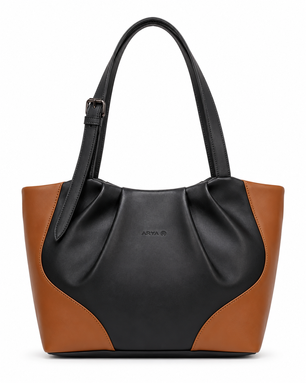 Juhi Black/Brown ladies handbag - front view