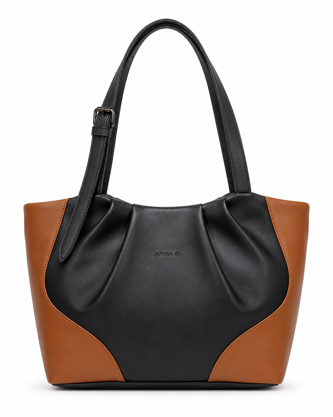 Juhi Black/Brown ladies handbag - front view