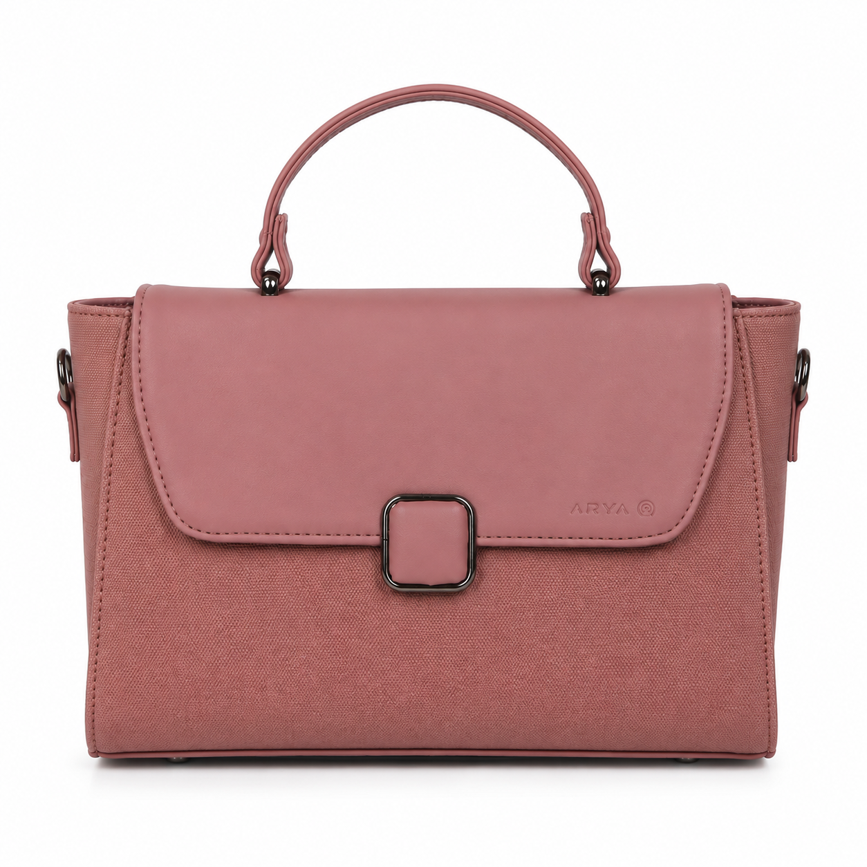 Oishi Dusky Pink ladies handbag - angle view