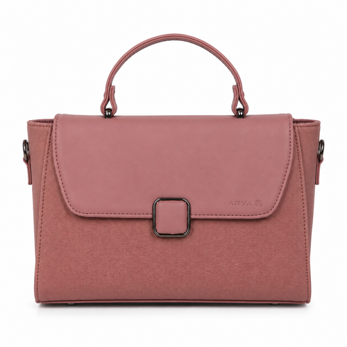 Oishi Dusky Pink ladies handbag - angle view
