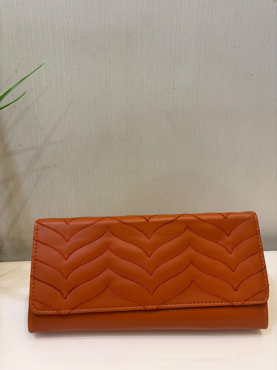 Arya PU Purse in Rust Orange